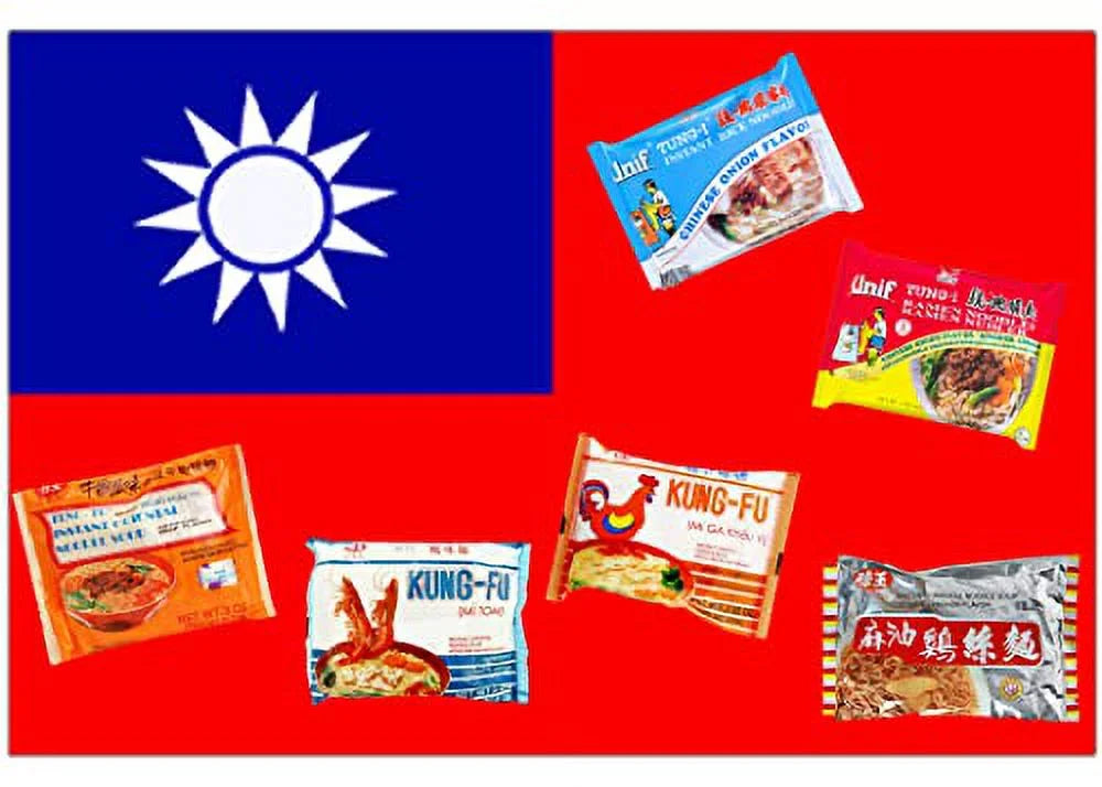 Asian Ramen Noodle Variety Pack of 12 Instant Noodles with Chopsticks K9893