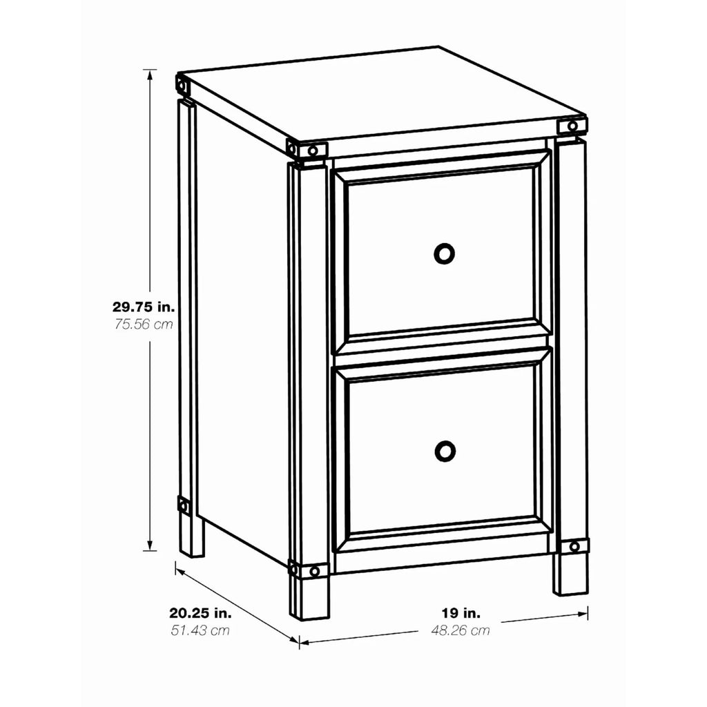 2-Drawer Wood File Cabinet A196370