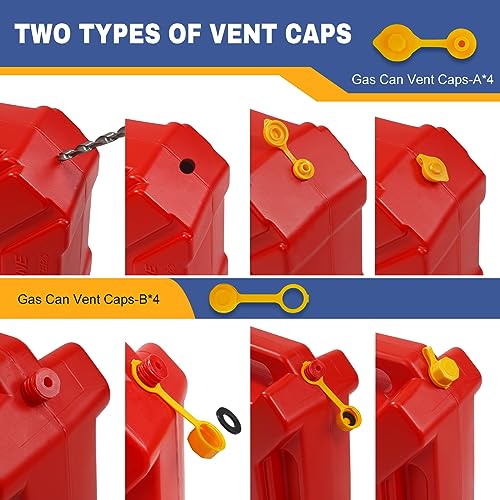 Gas Can Spout Replacement Kit for 5 Gallon Gasoline Cans with Flexible Nozzles F997