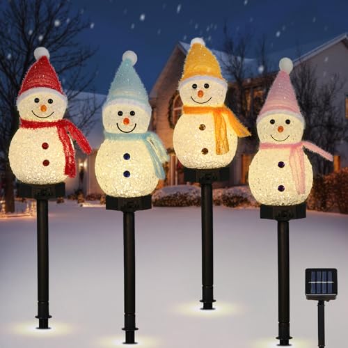 Solar Christmas Candy Cane Lights Outdoor, Pathway Stake Lights, 24 Pack G8137