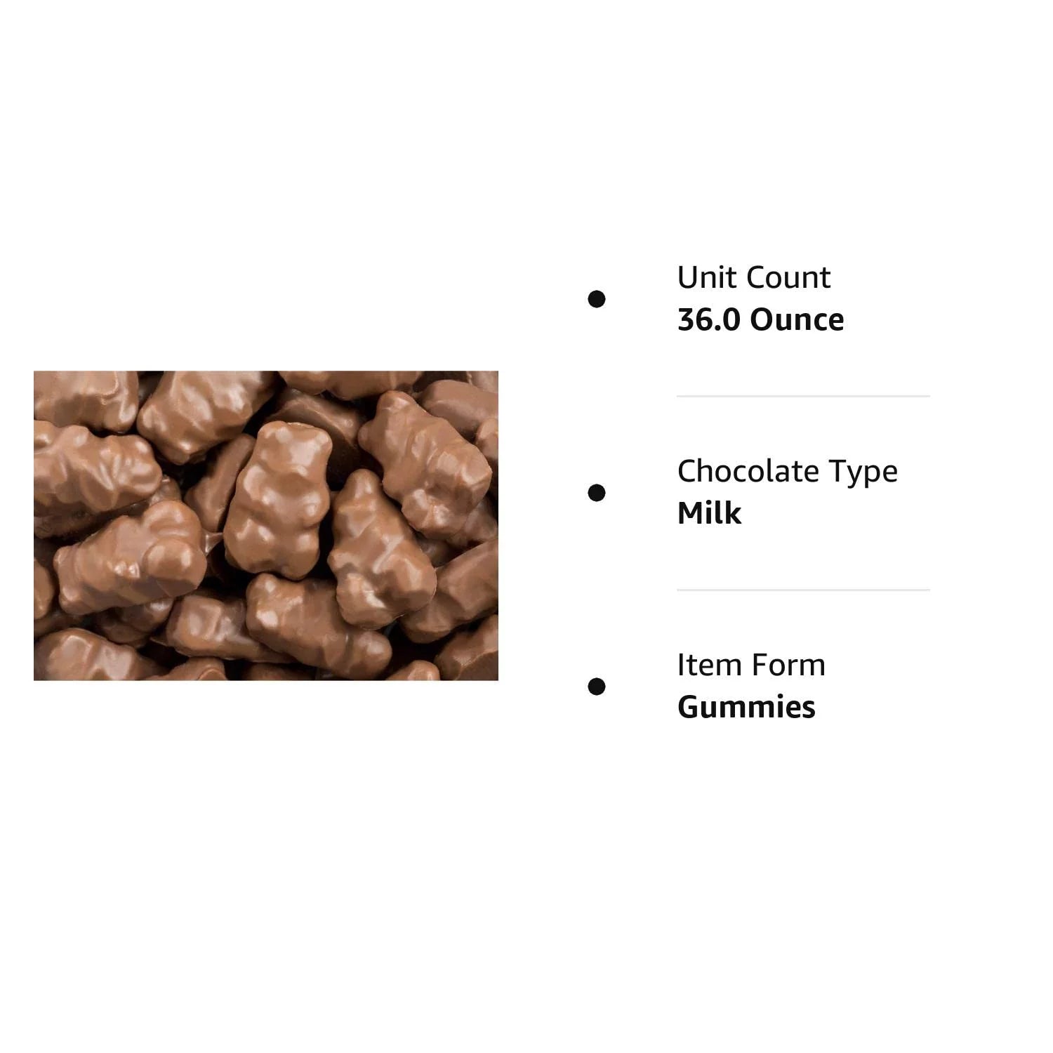 Chocolate Covered Gummi Bears, 2.25 lbs N81479