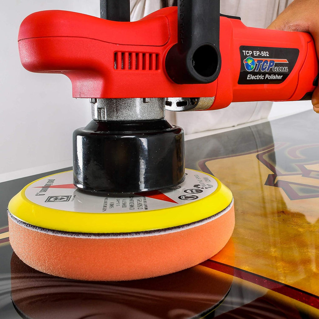 6" Variable Speed Random Orbit Polisher with 6 Pad Buffing Kit W227
