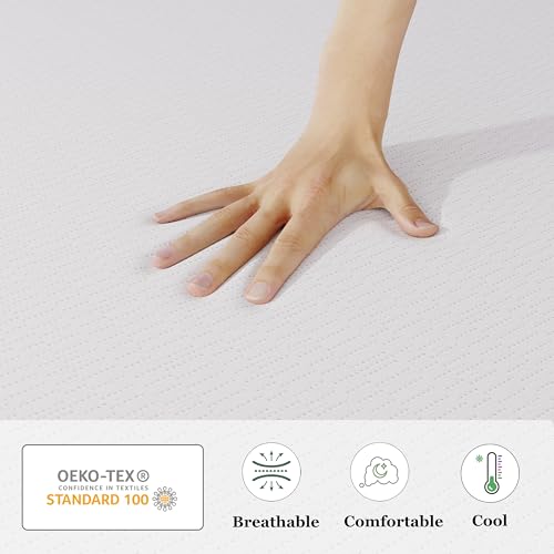 3 Inch Twin XL Cooling Gel Memory Foam Mattress Topper with Washable Cover Q50073