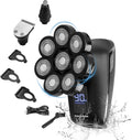 Head Shaver 8D - Electric Head Shavers for Bald Men with Wet and Dry Head - Cordless, Rechargeable, Ergonomic Design - Multifunctional Electric Razor Pack of 2