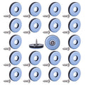 Teflon Furniture Sliders Pads(24 Pack 3/4 inch(19mm) Base),Table/Chair/Cabinet/Sofa Small Size PTFE Glides,Stainless Steel Screw on Protect The Floor,Heavy Duty Sliding Block for Furniture