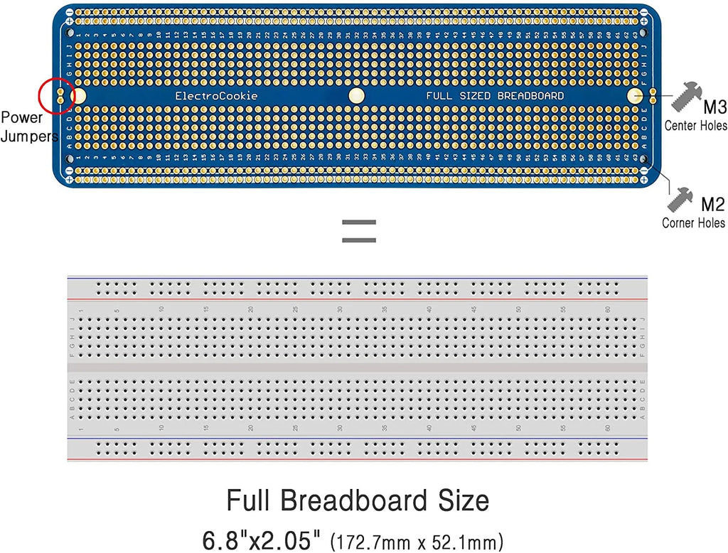 Solderable Breadboard PCB for Electronics DIY Projects U94892