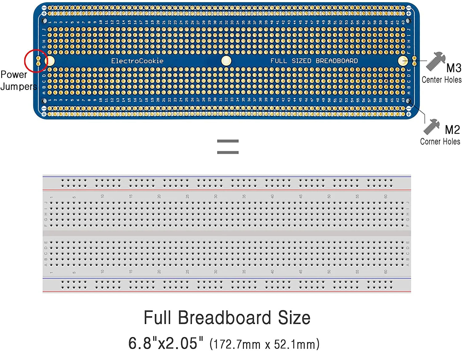 Solderable Breadboard PCB for Electronics DIY Projects U94892