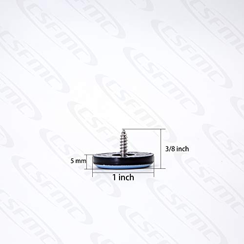 Furniture Sliders Pads for Table Chair Cabinet Sofa, 24 Pack, 3/4 inch, Screw On Floor Protectors J505