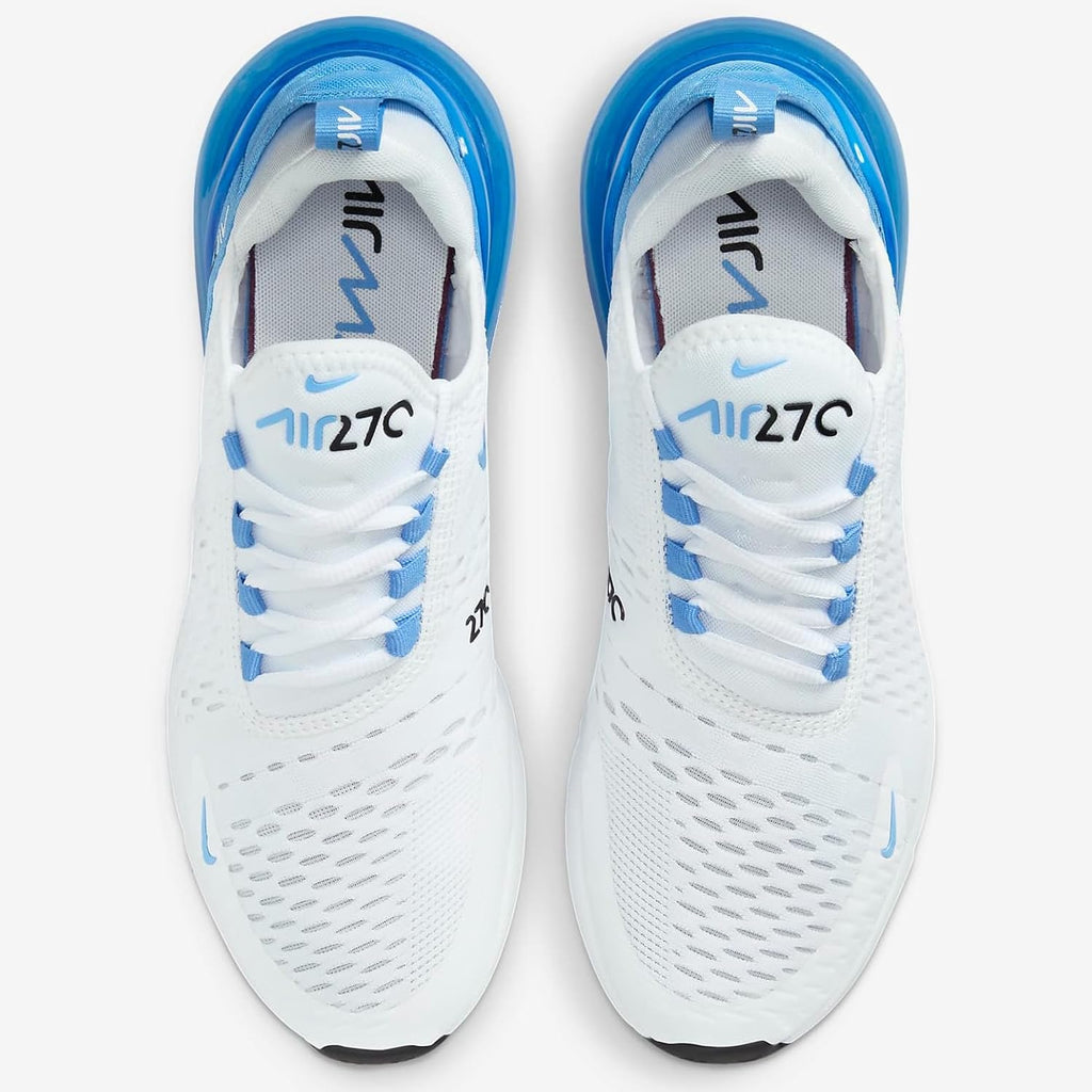 Women's Air Max 270 Shoes White Black University Blue Size 5.5 Y847