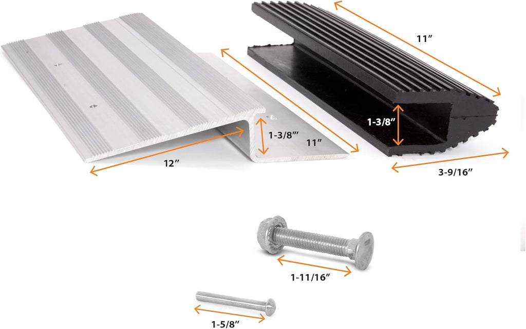 Truck and Trailer Loading Ramp Kit with Aluminum Brackets and Rubber Feet W818825