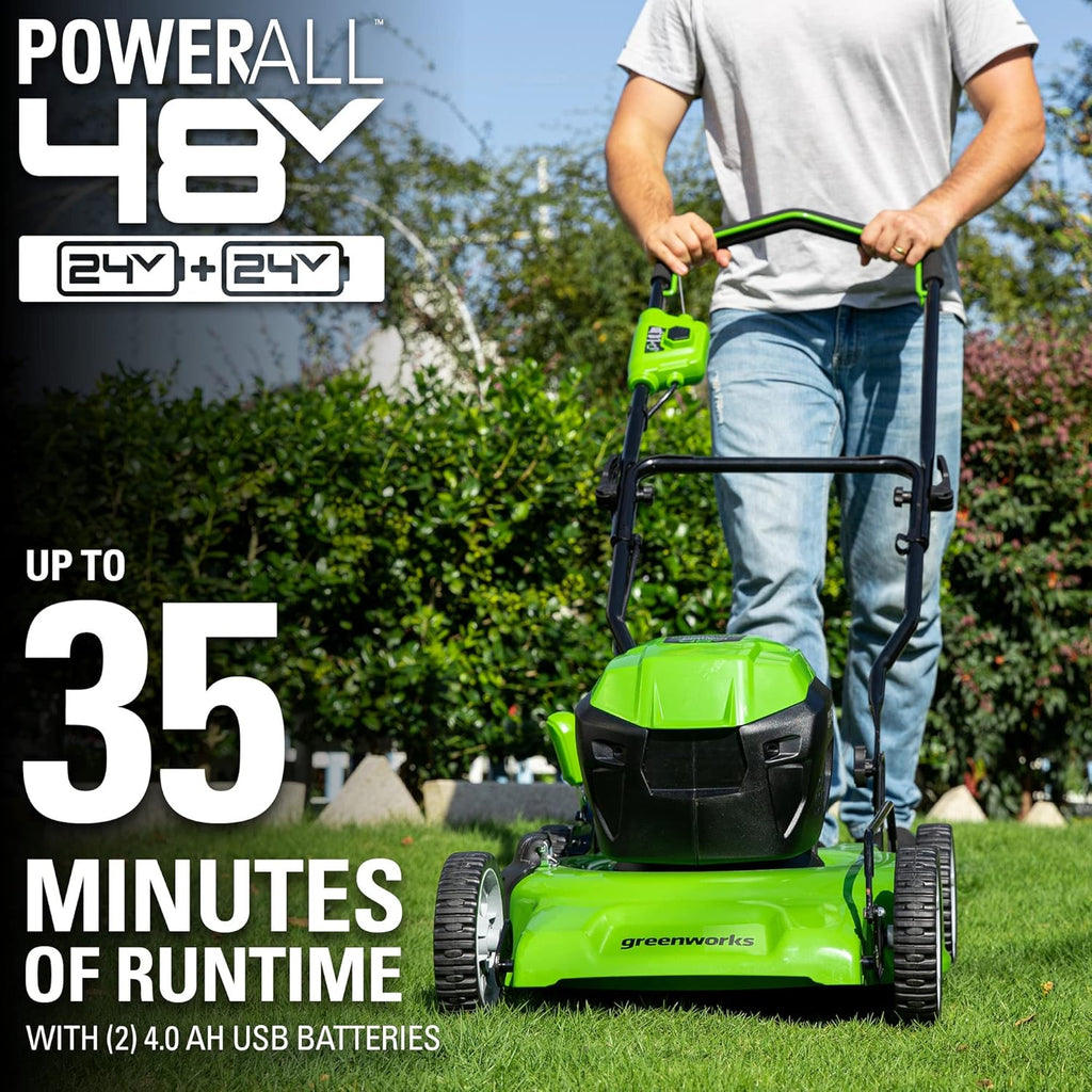 Cordless Brushless Lawn Mower 19" with 4.0Ah Batteries and Charger C3656