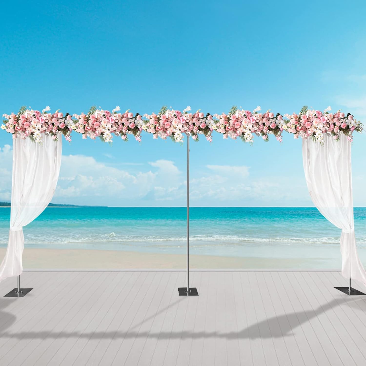 Pipe and Drape Backdrop Stand Kit, Heavy Duty Adjustable Photography Frame M5153