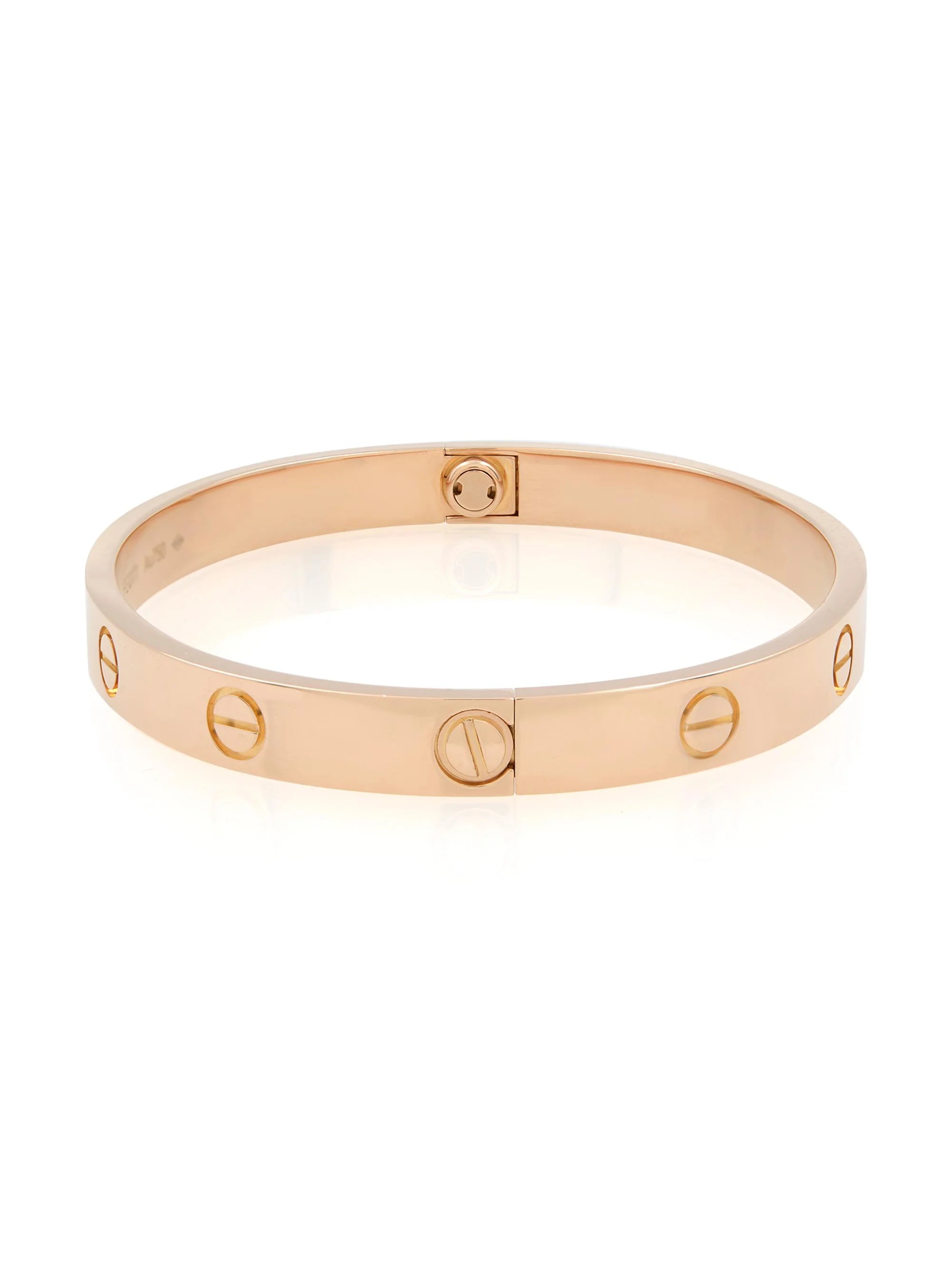 18K Rose Gold Bangle Bracelet Size 17 C944075