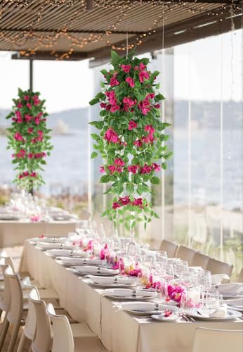 Artificial Bougainvillea Hanging Flowers 40" UV Resistant Faux Silk Vines N229731