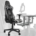 Minneer Flight & Racing Simulator Gaming Chair with Adjustable Headrest and Lumbar Pillow Swivel Liftable Office Chair,Gray