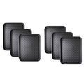6PCS Boot Tray Heavy Duty Shoe Mat Trays,Storage Tray,Dog Bowl or Cat Bowl Mats Trap Mud to Floor 13.7X10.8 Inch,6 x tray,black