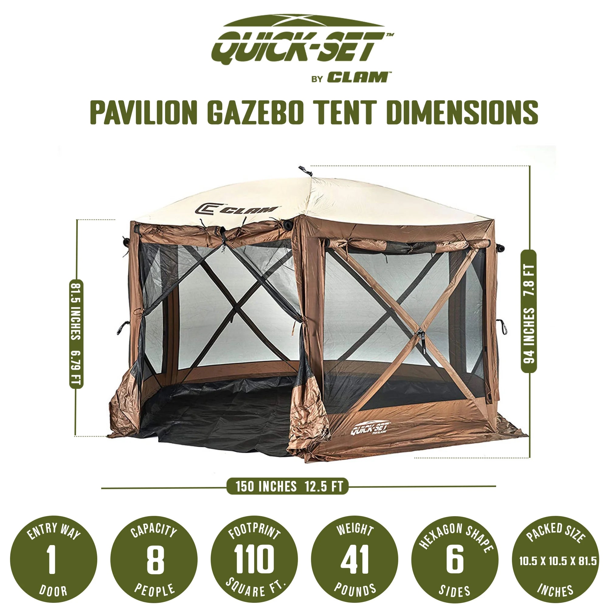 Portable Outdoor Gazebo Canopy Tent with Floor Tarp P55496