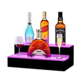 LED Lighted Liquor Bottle Display Shelf,16-Inch 2-Step Illuminated Bottle Display Shelf Bar Shelves for Liquor Bottles with Remote and App Control for Home Commercial Bar Party Accessories