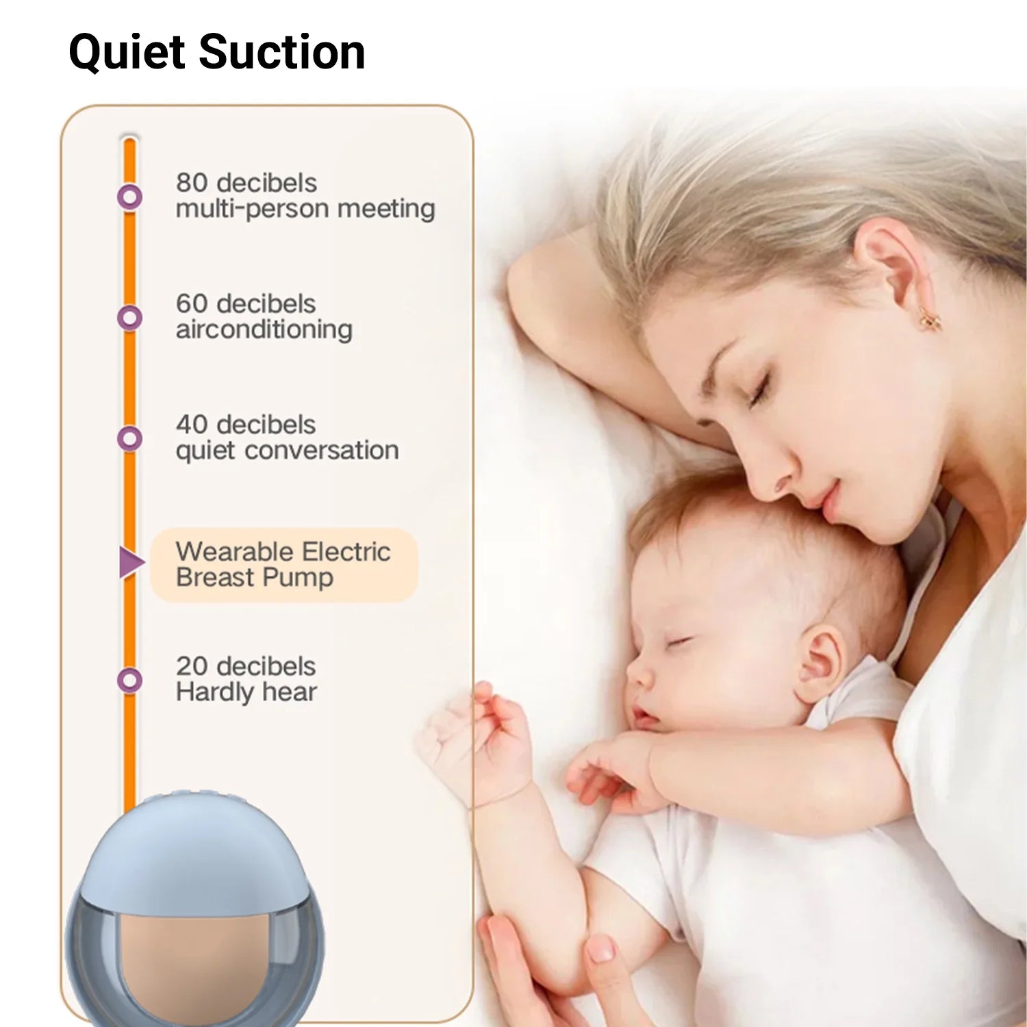 Wearable Electric Breast Pump with Silicone O569
