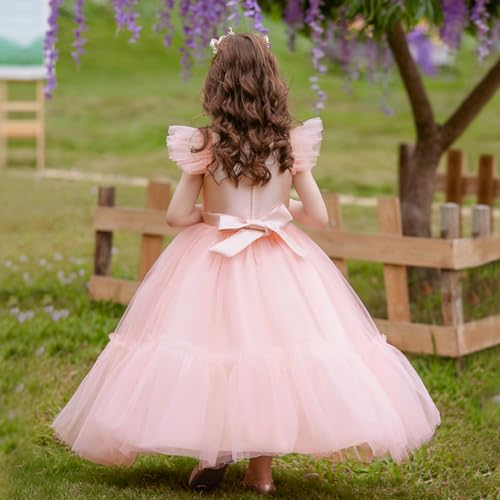 Flower Girl Dresses for Wedding Party Tulle Gown Long Princess Dress E3531