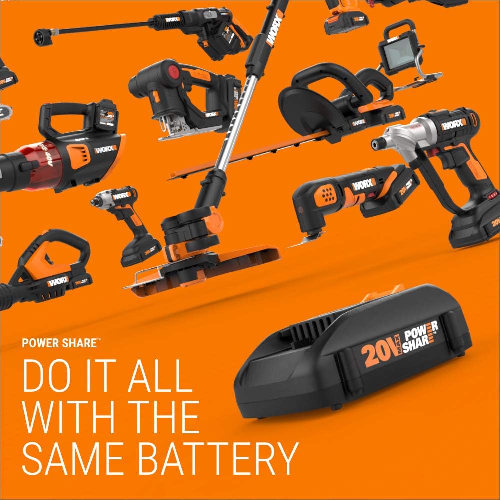 Cordless Grass and Hedge Trimmer with Batteries and Charger M3789