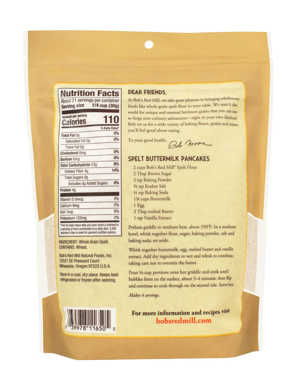 Spelt Flour, 22 Ounce E984