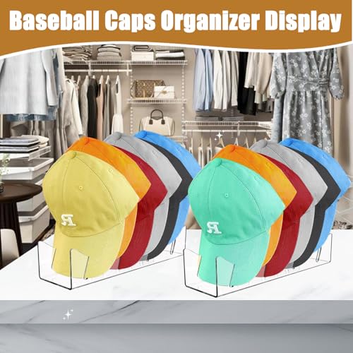 Acrylic Hat Organizer for 14 Baseball Caps, Wall or Closet Storage S2299