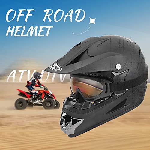 Off-Road Motorcycle Helmet with Goggle, Gloves & Mask V369861