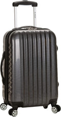 Rockland Melbourne Hardside Expandable Spinner Wheel Luggage, Carbon, Carry-On 20-Inch
