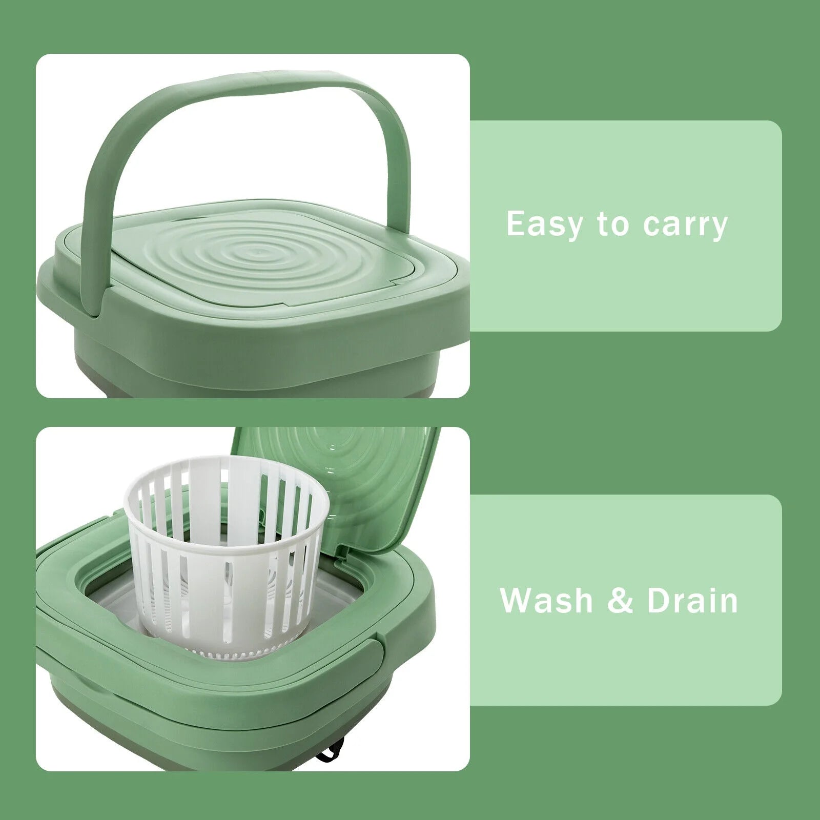 Foldable Mini Washing Machine for Travel Camping C892826