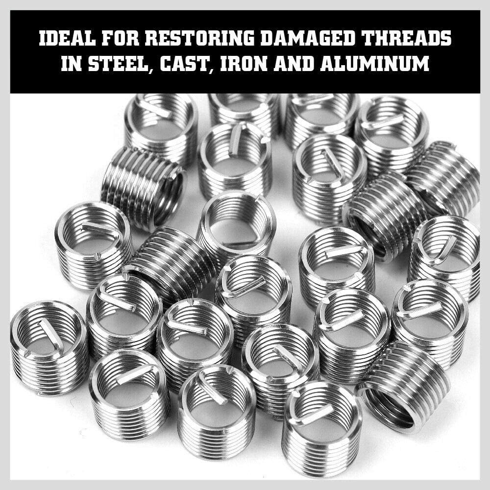 Thread Repair Kit SAE, HSS Drill, 5 Sizes, Pack of 2 M683763
