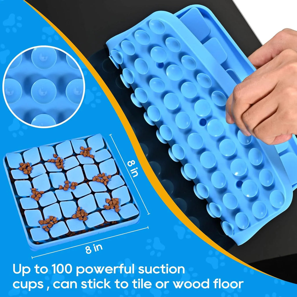 Silicone Snuffle Mat for Large Dogs, Slow Feeder Lick Mat with Suction Cups Y688685