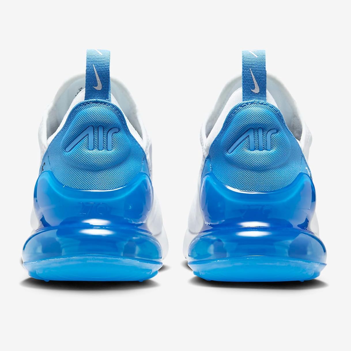 Women's Air Max 270 Shoes White Black University Blue Size 5.5 Y847