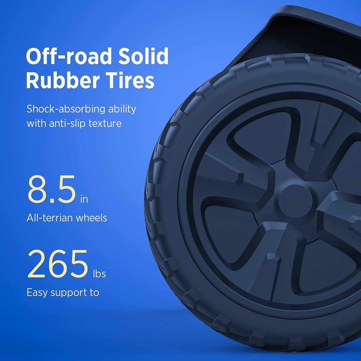 Off Road Hoverboard with Bluetooth and LED Lights, 8.5 Inch All Terrain Self Balancing Scooter U58496