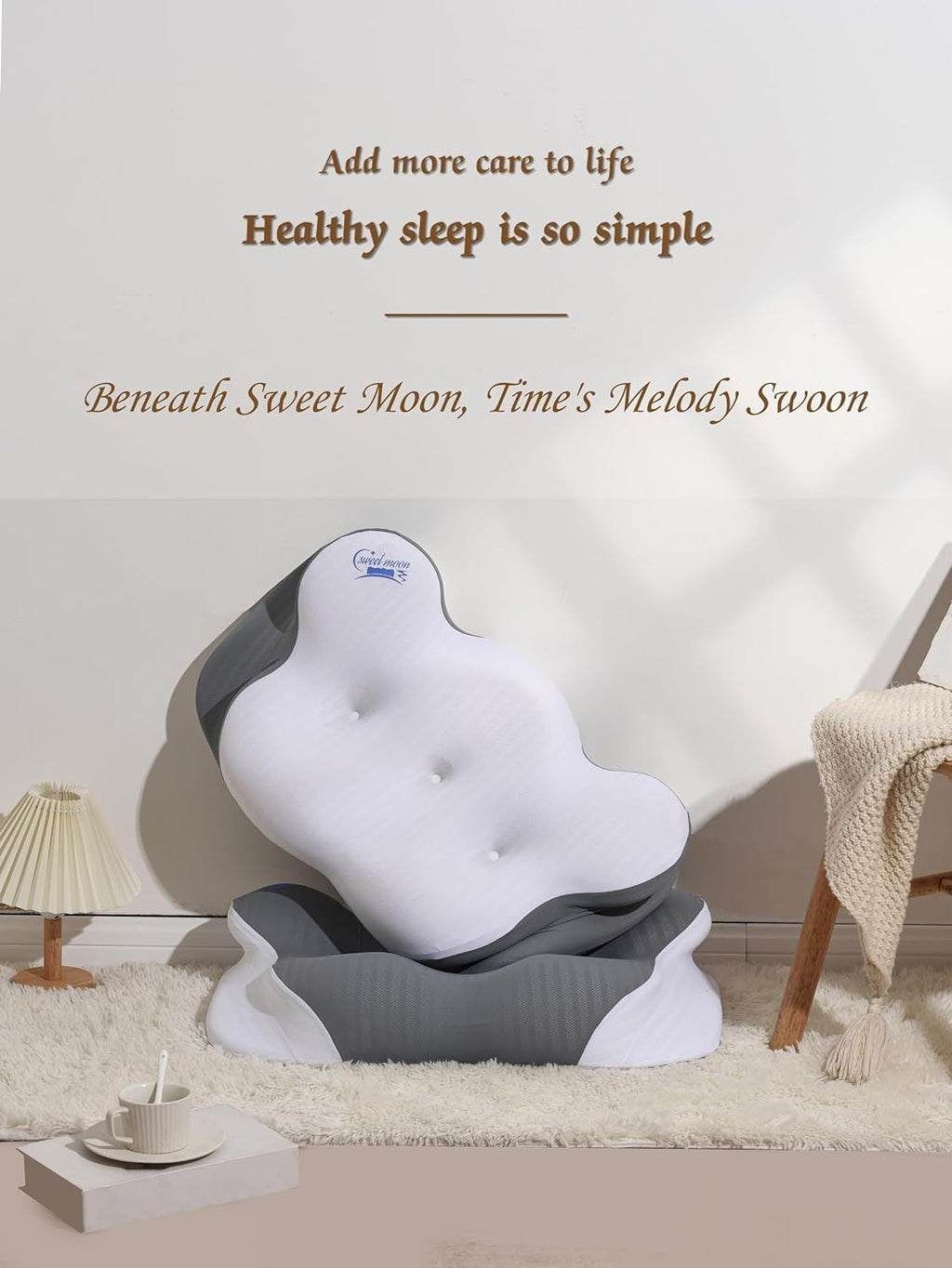 Cloud Contour Memory Foam Pillow with Pillowcase O40352
