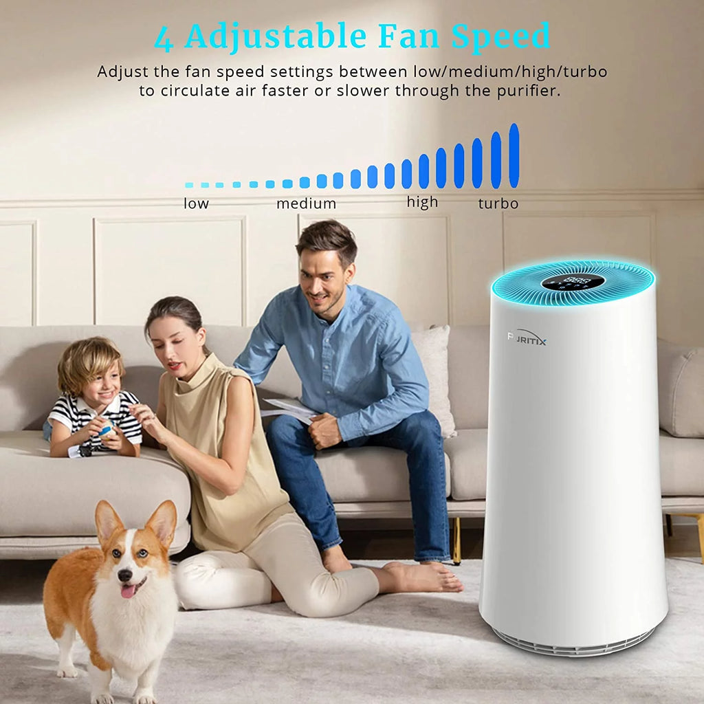 Air Purifier H13 True HEPA for Bedroom Office Pets Hair Smoke Dust G42205