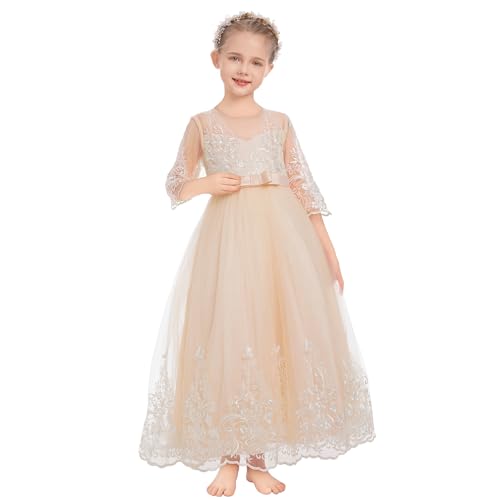 Flower Girl Lace Dress for Kids Wedding Party Puffy Tulle Gown Z244660