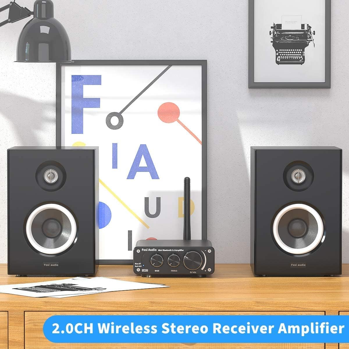 Bluetooth 5.0 Stereo Amplifier 100W 2.0 Channel Mini Class D L95992