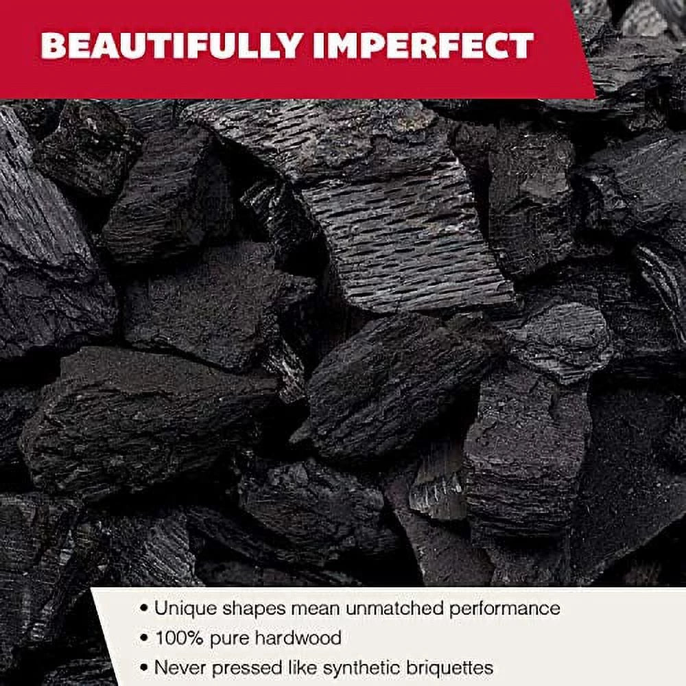 All-Natural Hardwood Lump Charcoal - Oak, Hickory, Maple, and Pecan Wood Mix G8054