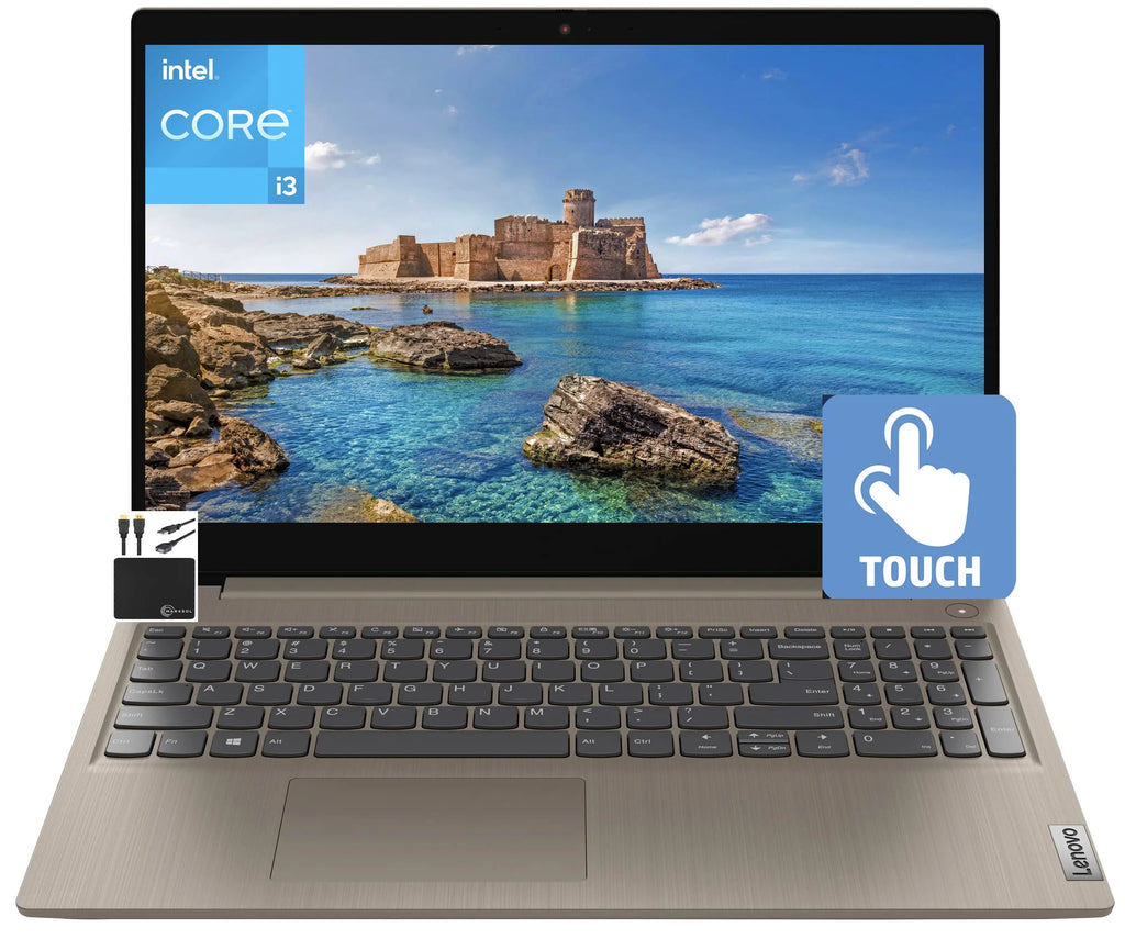 Lenovo 2022 Newest IdeaPad 3 15.6" HD Touchscreen Laptop Computer, Intel Dual Core i3-1115G4 (Upto 4.1GHz,Beats i5-1030G7), 20GB RAM, 512GB SSD, UHD Graphics,Webcam, 7+ Hours, Win 11 +MarxsolCable