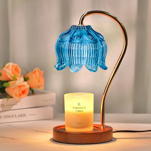 Dimmable Candle Warmer Lamp with Timer, Electric Candle Lamp Warmer for Jar Candles, Height Adjustable Glass Candle Lamp, Living Room Vintage Home Decor, Christmas Birthday Gifts for Mom Women Friends