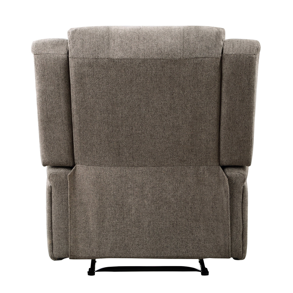 Power Reclining Chenille Upholstered Chair, Brown B426