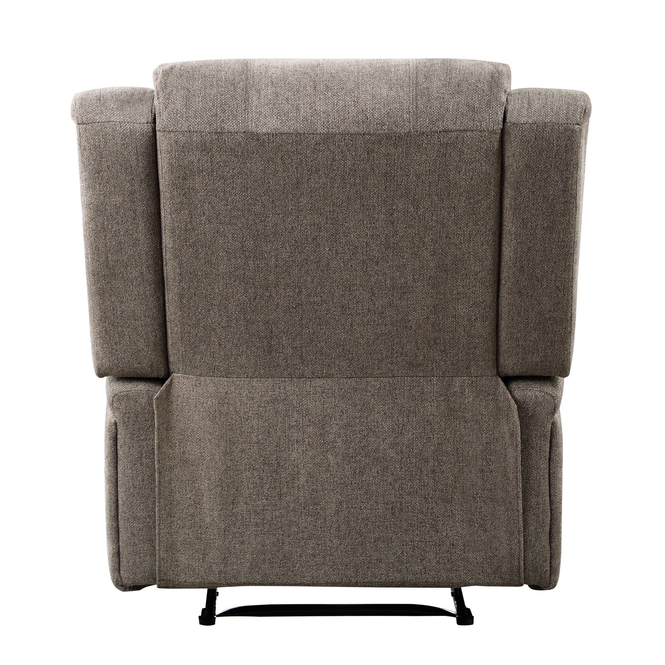 Power Reclining Chenille Upholstered Chair, Brown B426