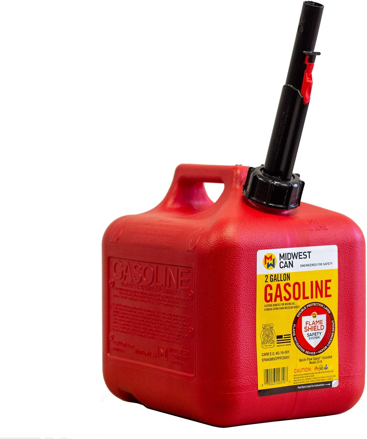 Quick-Flow Spout Midwest Can 2310 2 Gallon 8 oz. Gasoline Can w