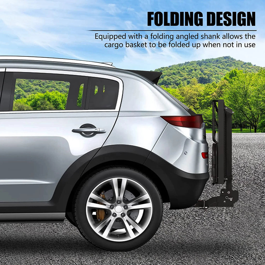 Hitch Mount Cargo Carrier 60" x 24" Folding Rack for Car SUV Y44846