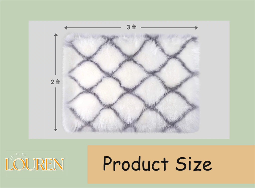 Fluffy Faux Fur Shag Area Rug G300982