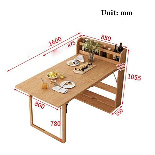 Wall Mounted Dining Table with Storage Shelf and Fold Out Desk J5058
