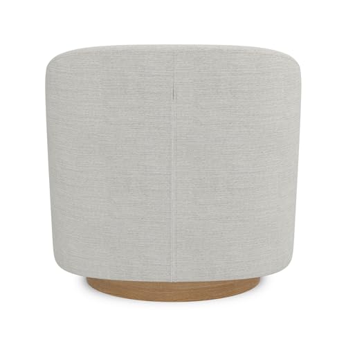 Upholstered Barrel-Curved Accent Chair with Arm and Backrest, Fog Grey X9927