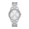 Michael Kors Tibby Women's Watch, Stainless Steel and Pavé Crystal Multifunction Watch for Women