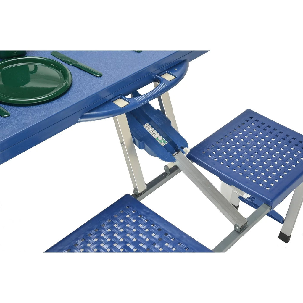 Portable Folding Picnic Table with 4 Seats J904978